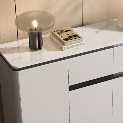 Modern Grey Sideboard with Sintered Stone Top Image - 7