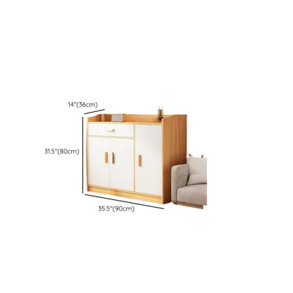 Modern White Storage Cabinet with Drawers for Entryway  Image - 27