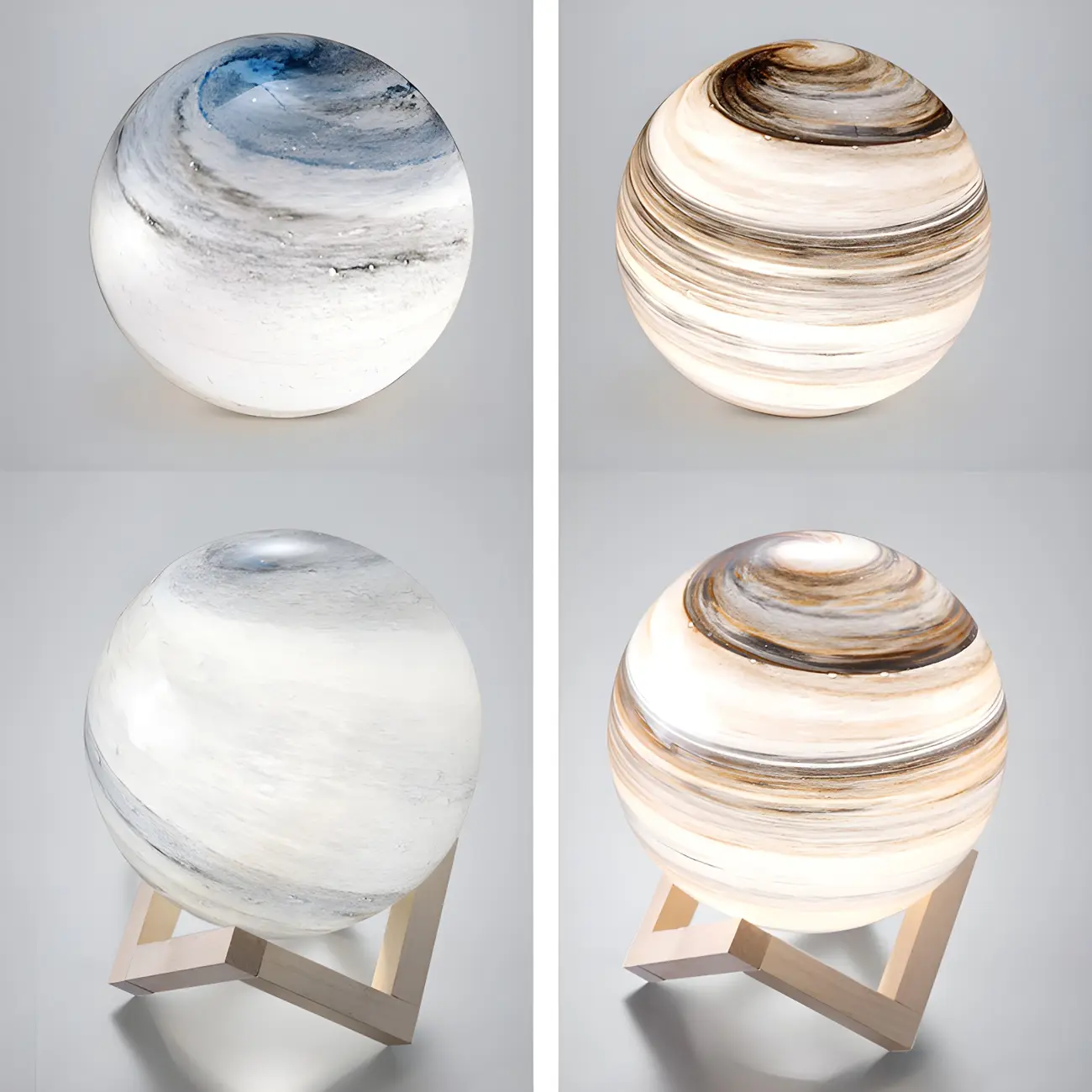 Unique Glass Globe Planet Design Table Lamp for Living Room Image - 11 | homeyfad