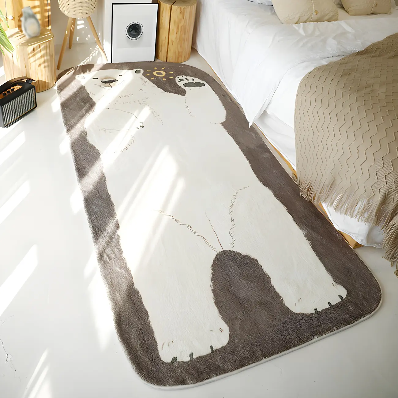 Kids Polyester Bear Pattern Novelty Area Rug Image - 1 | homeyfad