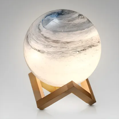 Unique Glass Globe Planet Design Table Lamp for Living Room Image - 12