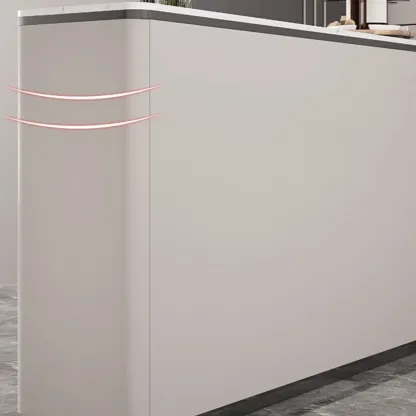 Modern Grey Sideboard with Sintered Stone Top Image - 10