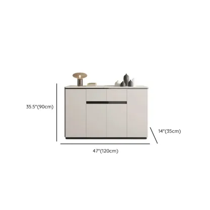 Modern Grey Sideboard with Sintered Stone Top #size