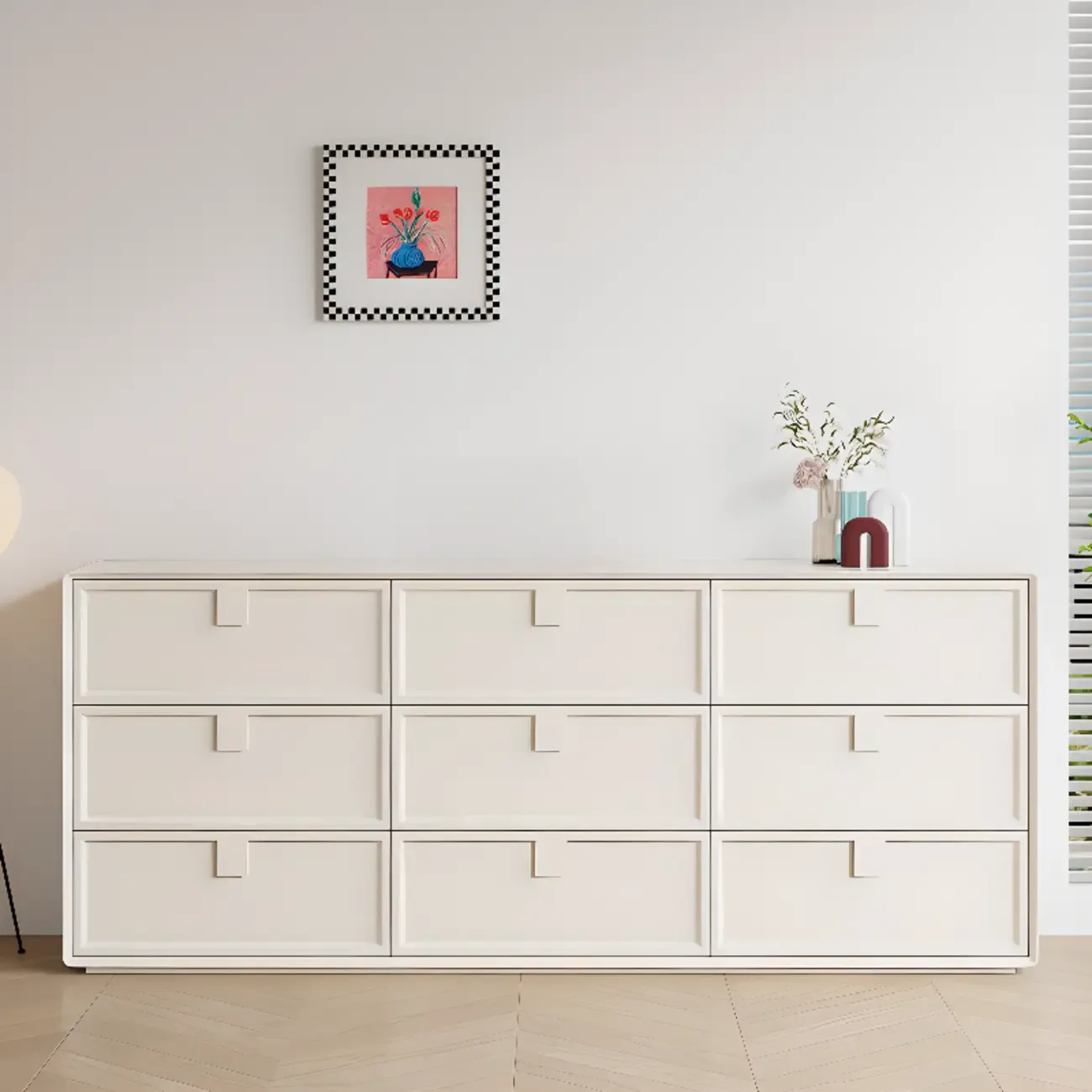 Modern White Bedroom Accent Cabinet with Multi-Size Options Image - 1