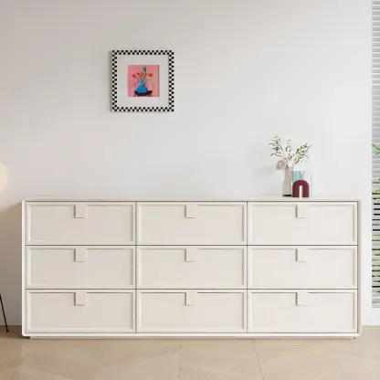 Modern White Bedroom Accent Cabinet with Multi-Size Options Image - 1