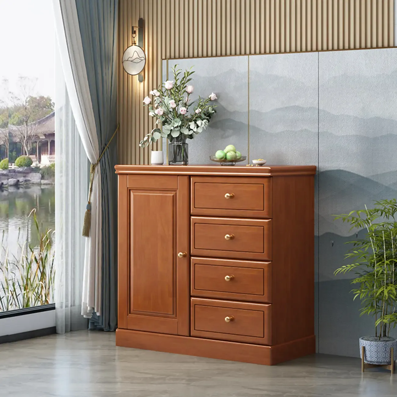 Modern Versatile Grey Wooden Cabinet for Home Storage Image - 12