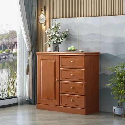 Modern Versatile Grey Wooden Cabinet for Home Storage Image - 12