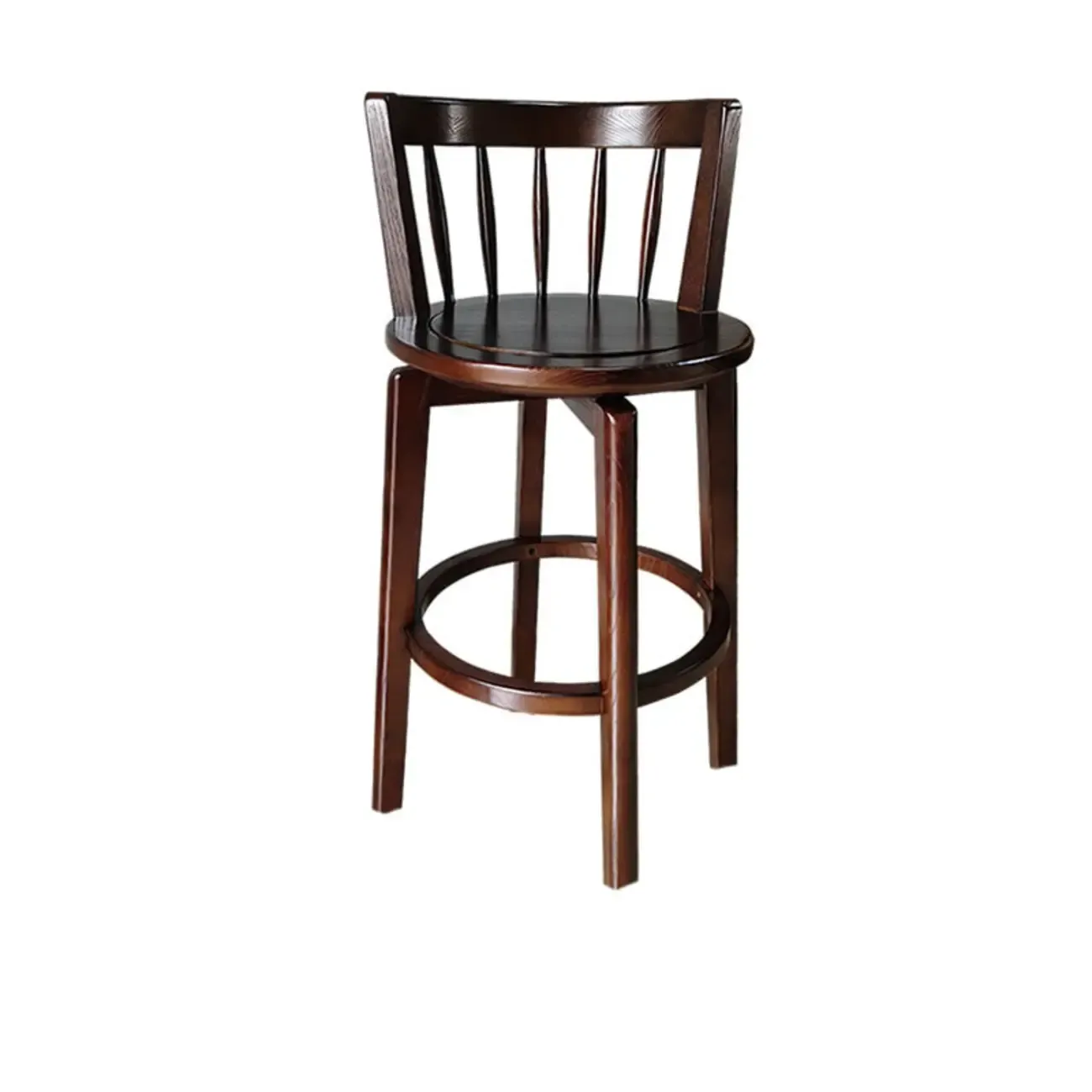 Mid-century Modern Wooden Swivel Bar Stool Upholstered | HomeyFad