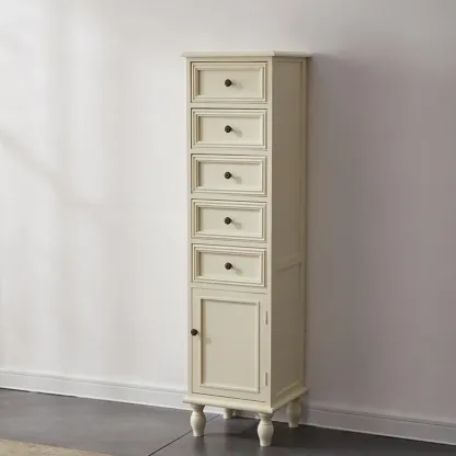 Modern Rectangular Accent Cabinet with Exterior Shelf   Image - 14