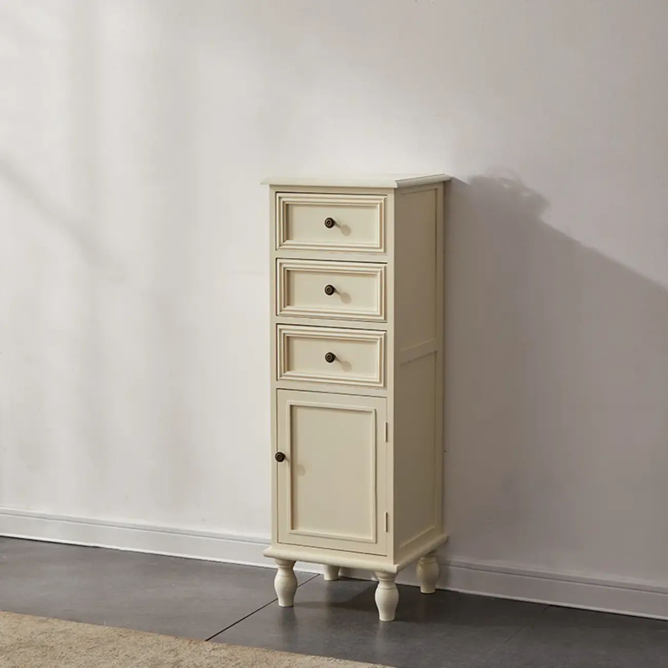 Modern Rectangular Accent Cabinet with Exterior Shelf | HomeyFad