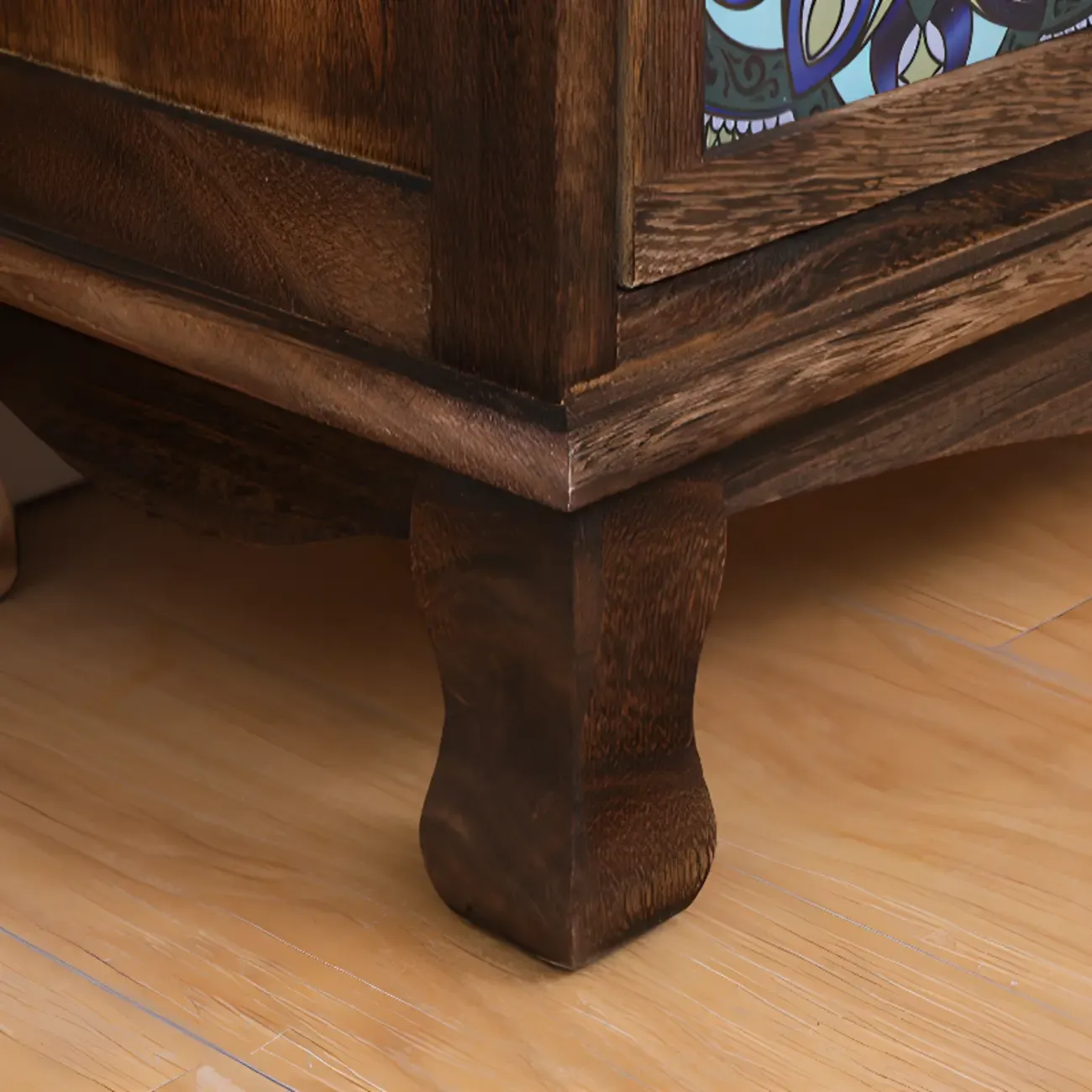 Mid-Century Modern Cabinet with Decorative patterns for Home Image - 16