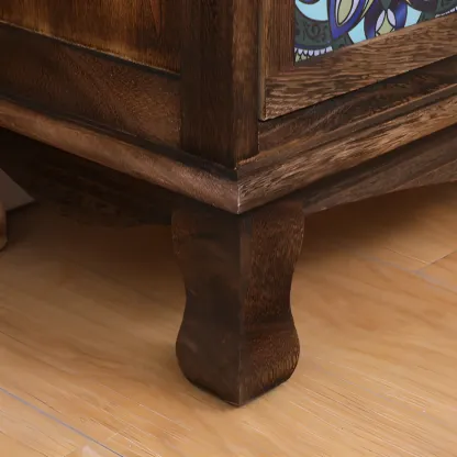 Mid-Century Modern Cabinet with Decorative patterns for Home Image - 16