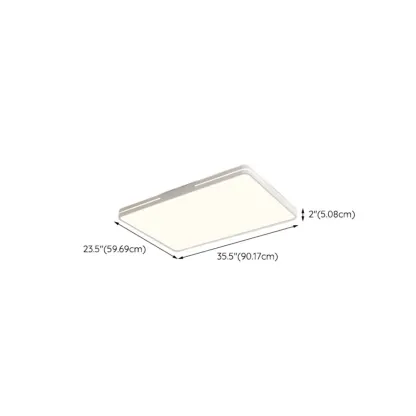 Dimmable LED Flush Mount Ceiling Light with Square/Round Image - 22