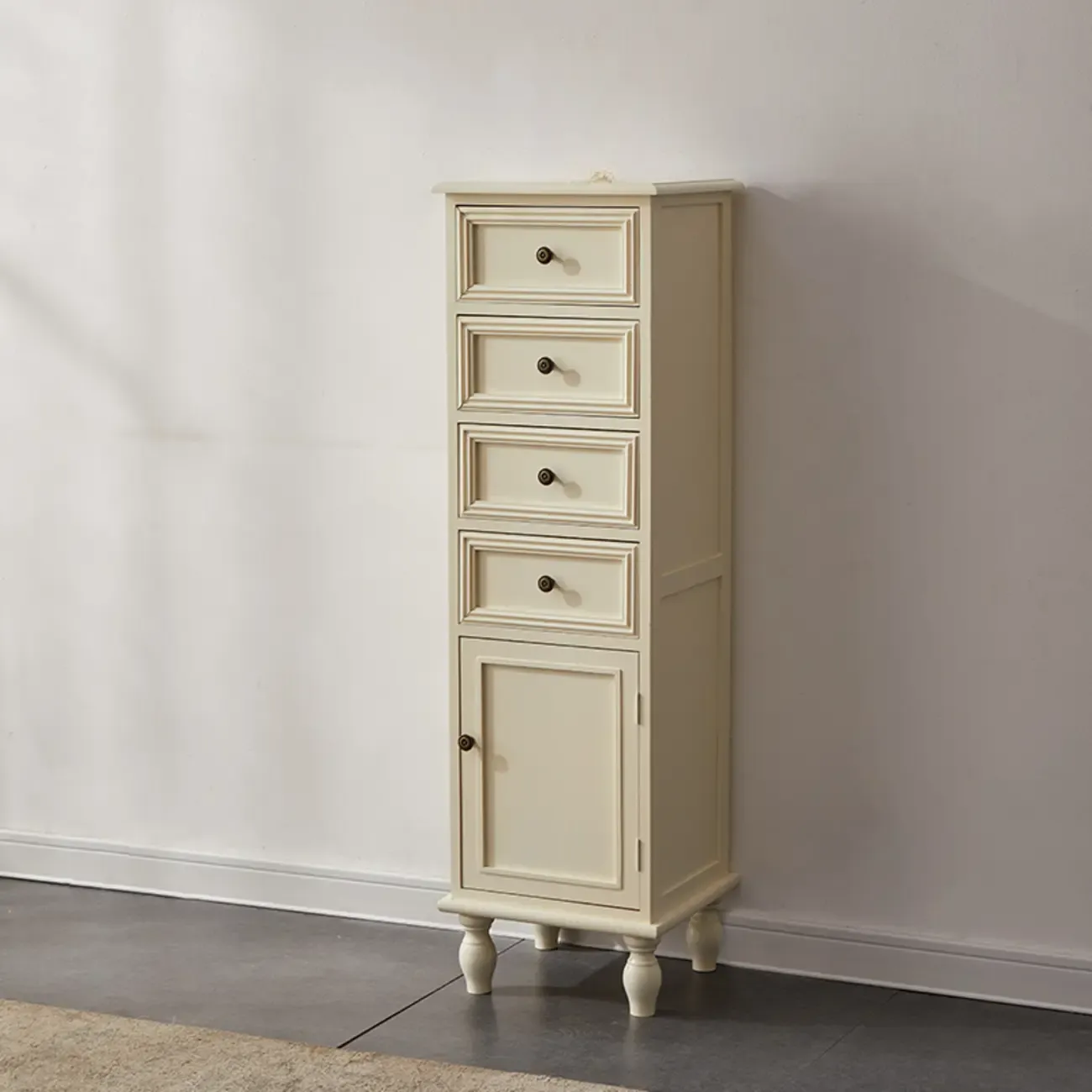 Modern Rectangular Accent Cabinet with Exterior Shelf   Image - 17