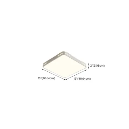Dimmable LED Flush Mount Ceiling Light with Square/Round Image - 24