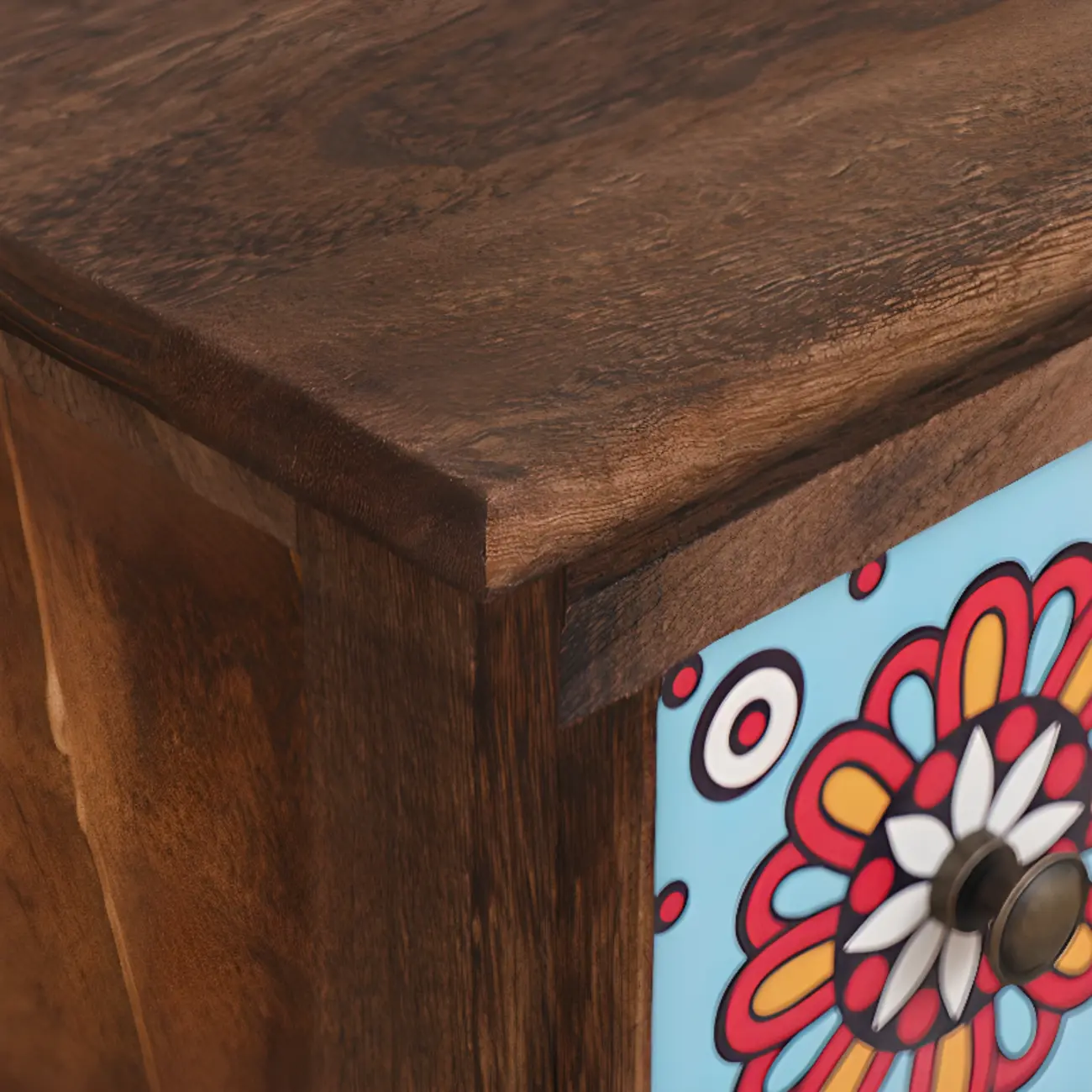 Mid-Century Modern Cabinet with Decorative patterns for Home Image - 18 | homeyfad