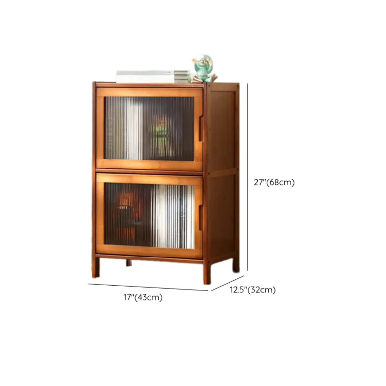 Wooden Bamboo Brown Storage Cabinets with Squared Legs #size | homeyfad