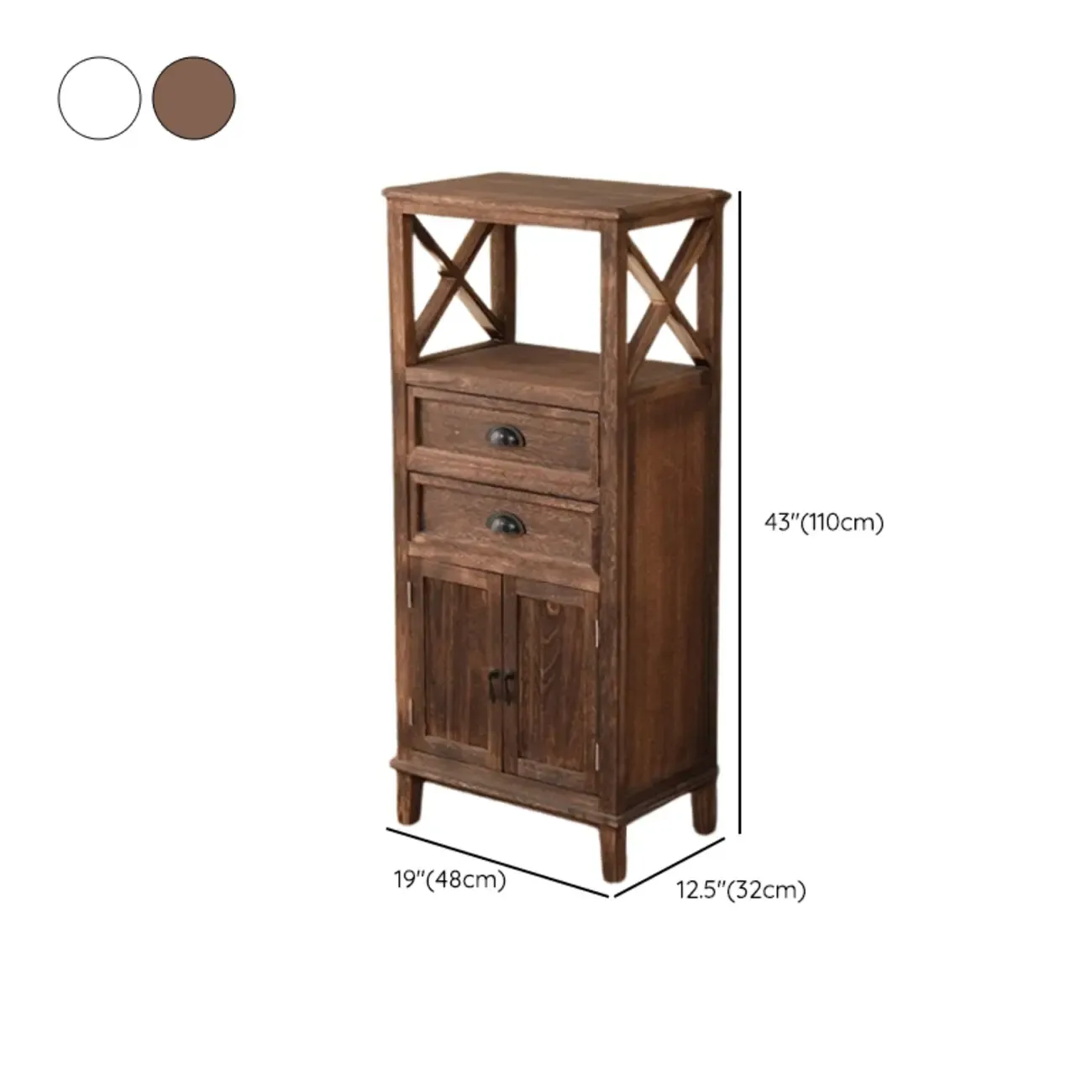 Modern Rectangular Accent Cabinet with Exterior Shelf   Image - 19