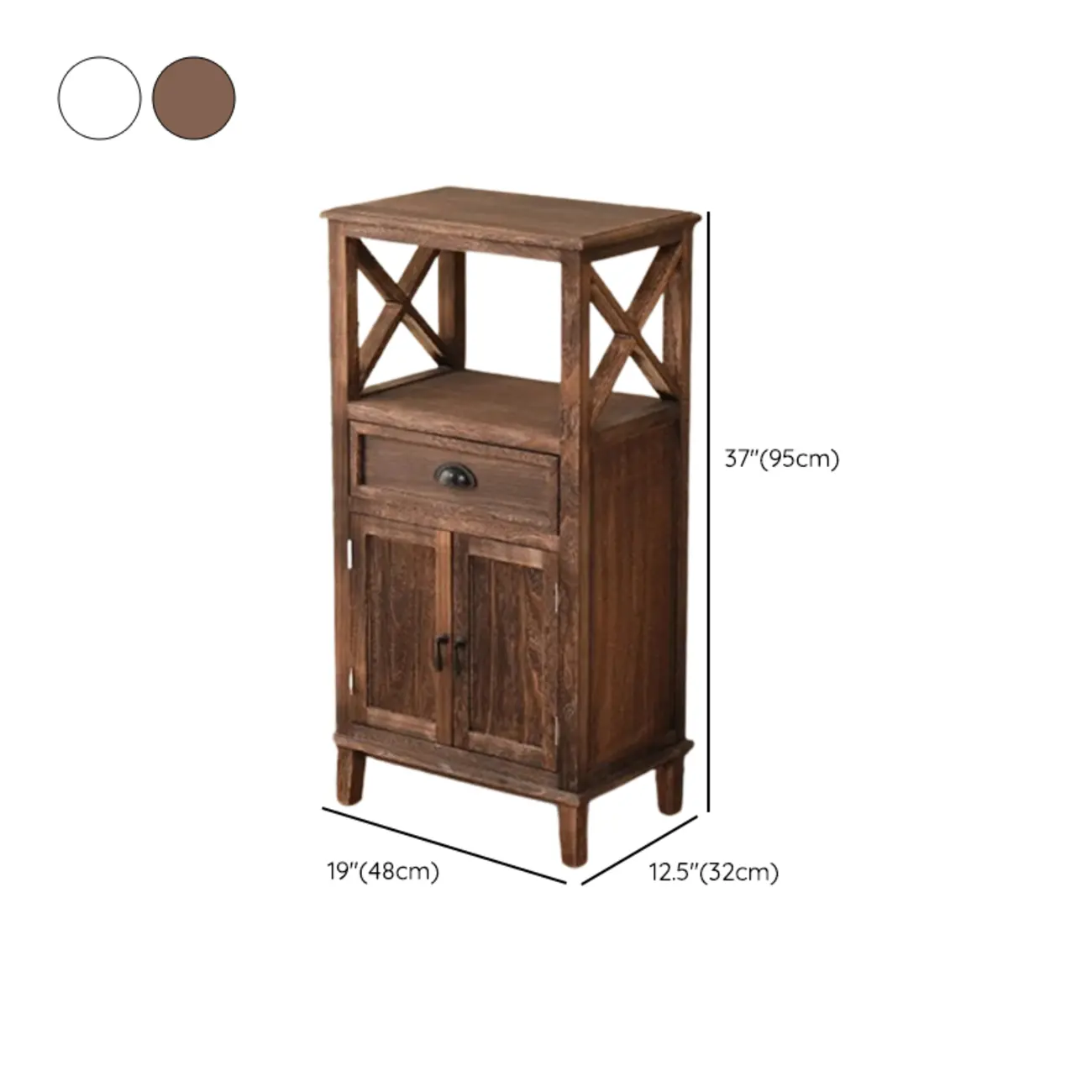 Modern Rectangular Accent Cabinet with Exterior Shelf   Image - 20 | homeyfad