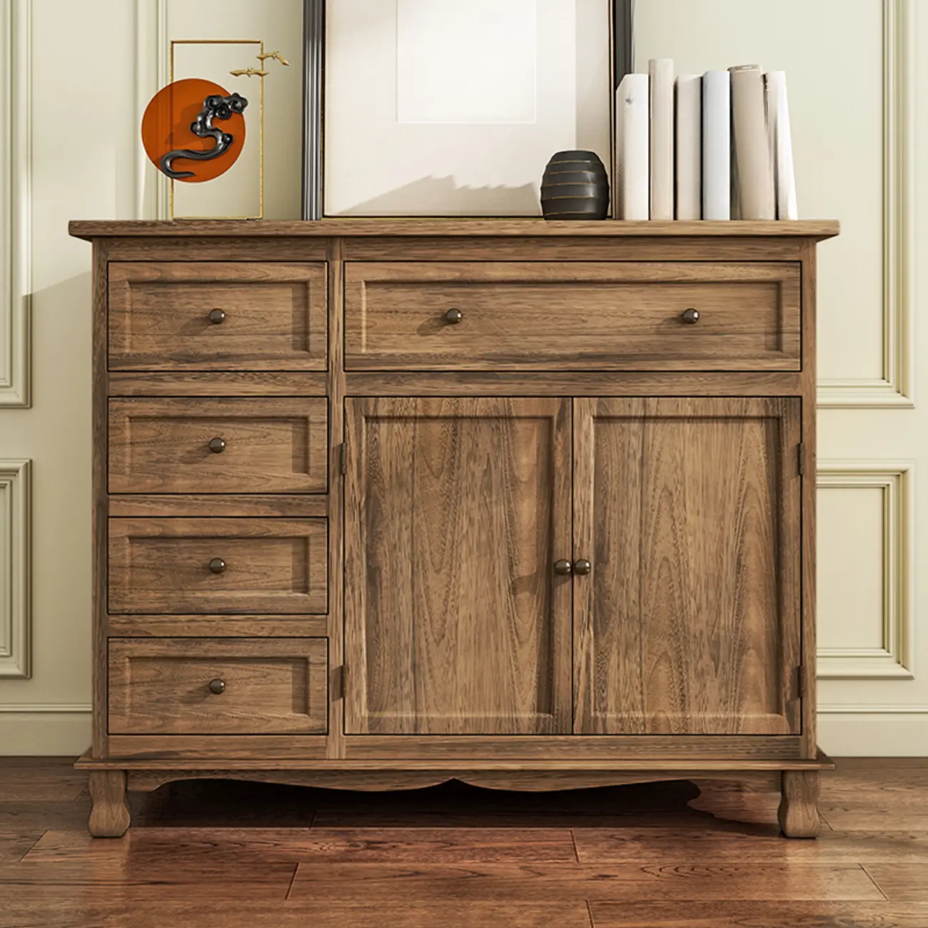 Rustic Accent Cabinet for Parlor Storage with 8 Sizes Image - 1 | homeyfad