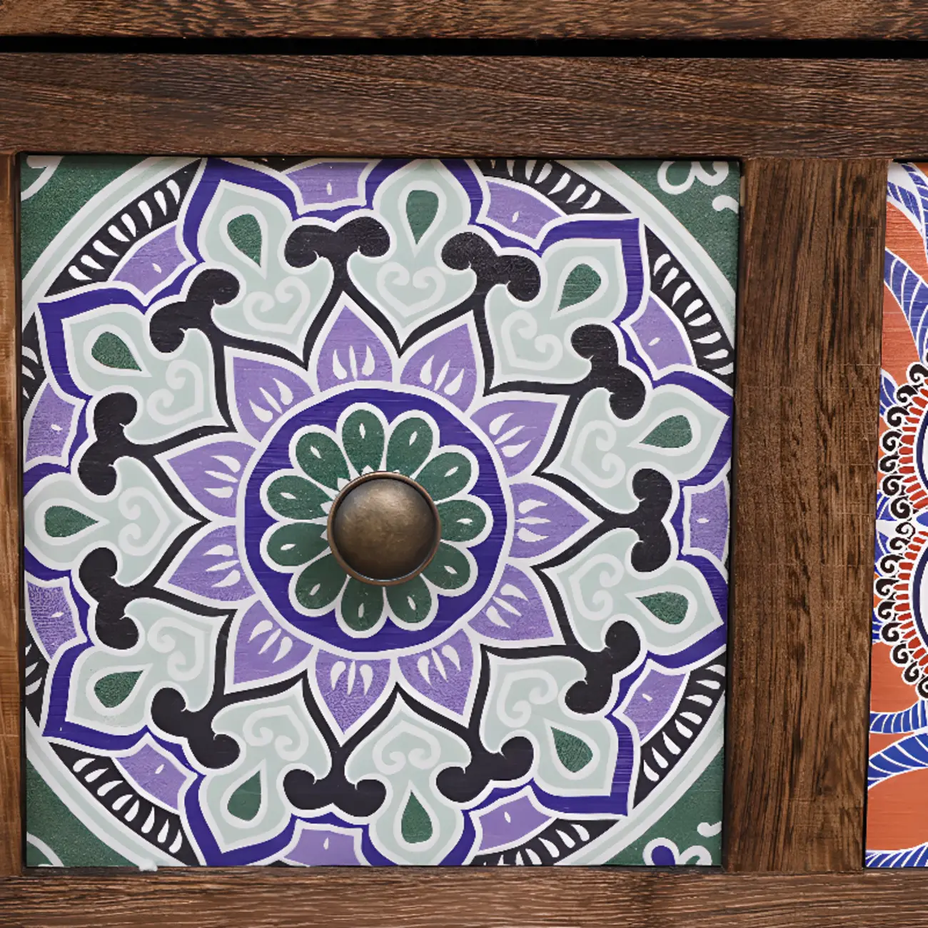 Mid-Century Modern Cabinet with Decorative patterns for Home Image - 19 | homeyfad