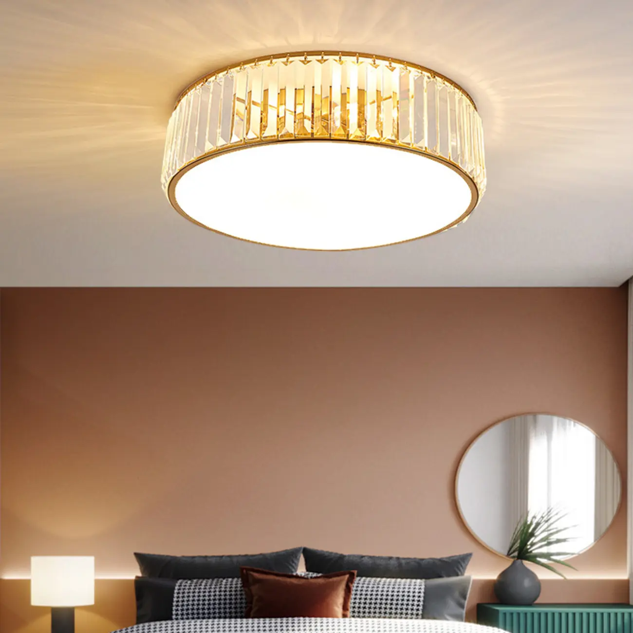 19 to 20 Inch Crystal Ceiling Light for Modern Living Room  Image - 3 | homeyfad