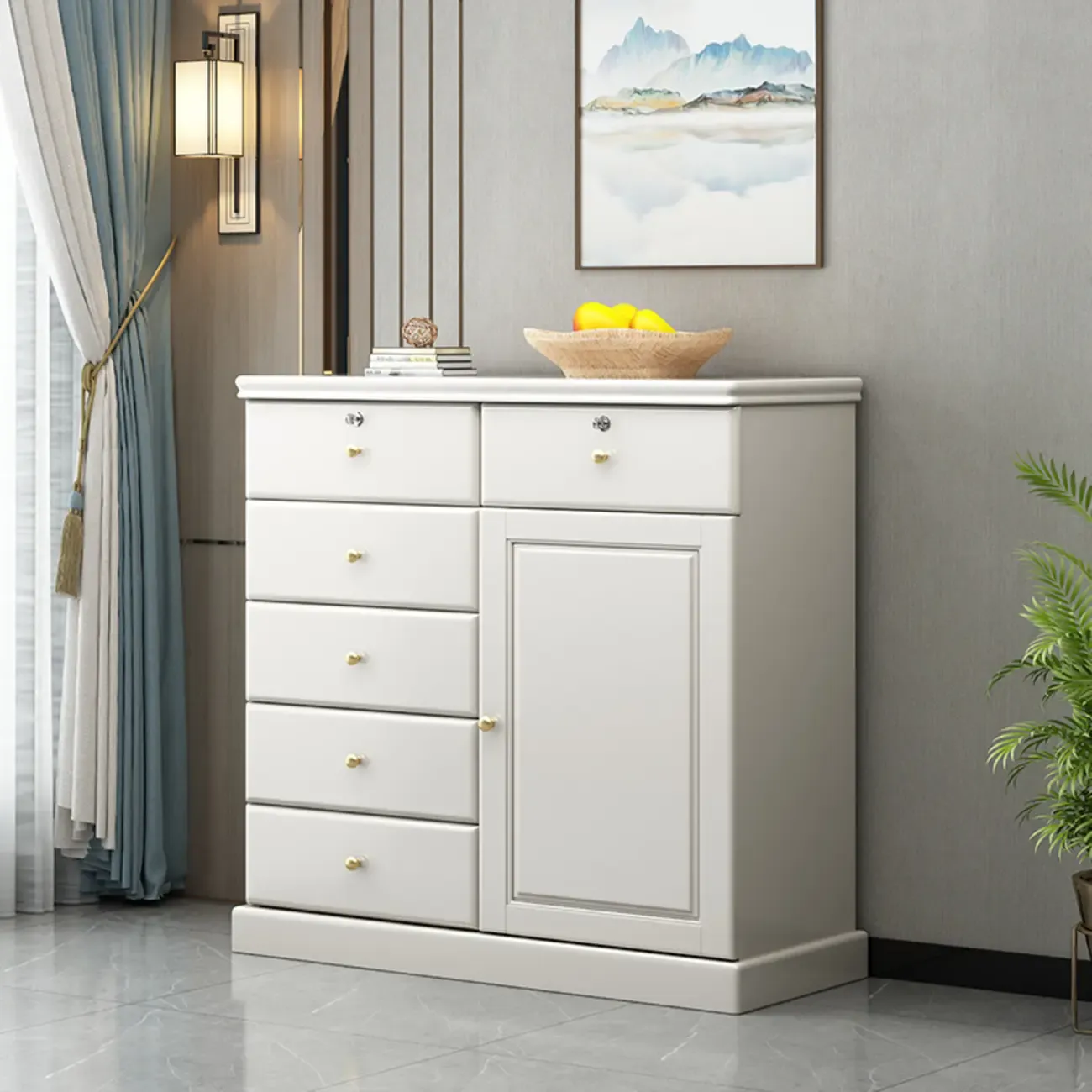 Modern Versatile Grey Wooden Cabinet for Home Storage Image - 20