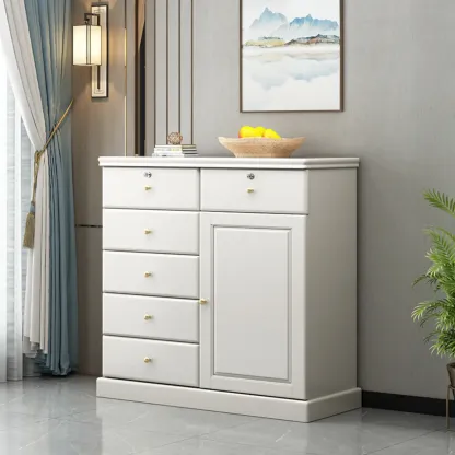 Modern Versatile Grey Wooden Cabinet for Home Storage Image - 20