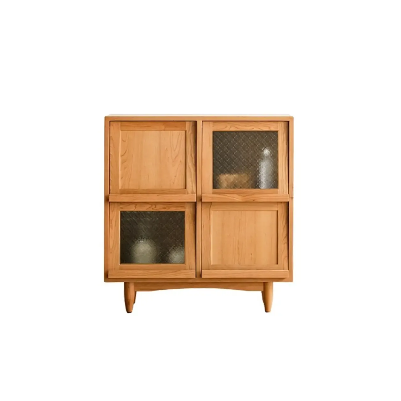 Standard Wooden Book Cabinet for Home, Natural Finish Image - 2