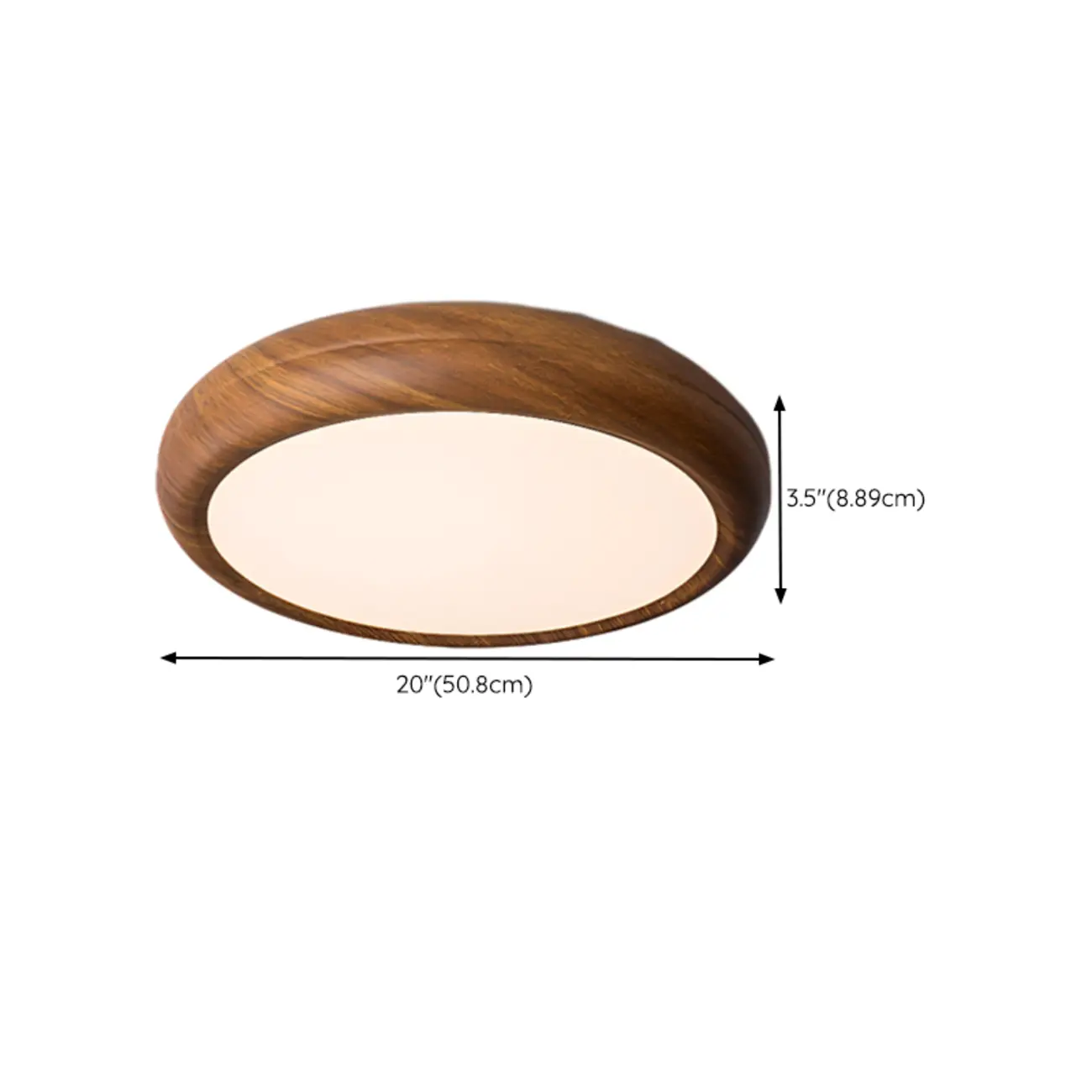 Simple LED Walnut Flush Mount Ceiling Light for Bedroom  Image - 12 | homeyfad