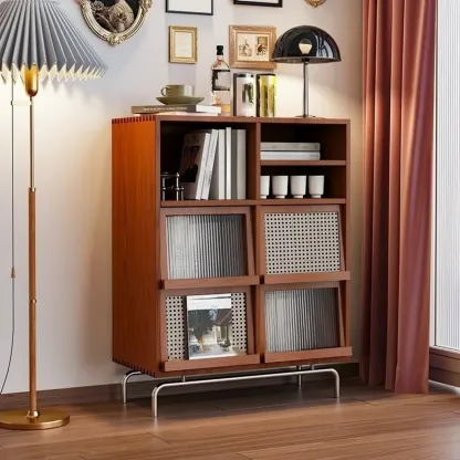 Wooden Free-Standing Accent Cabinet with Standard Length Image - 2