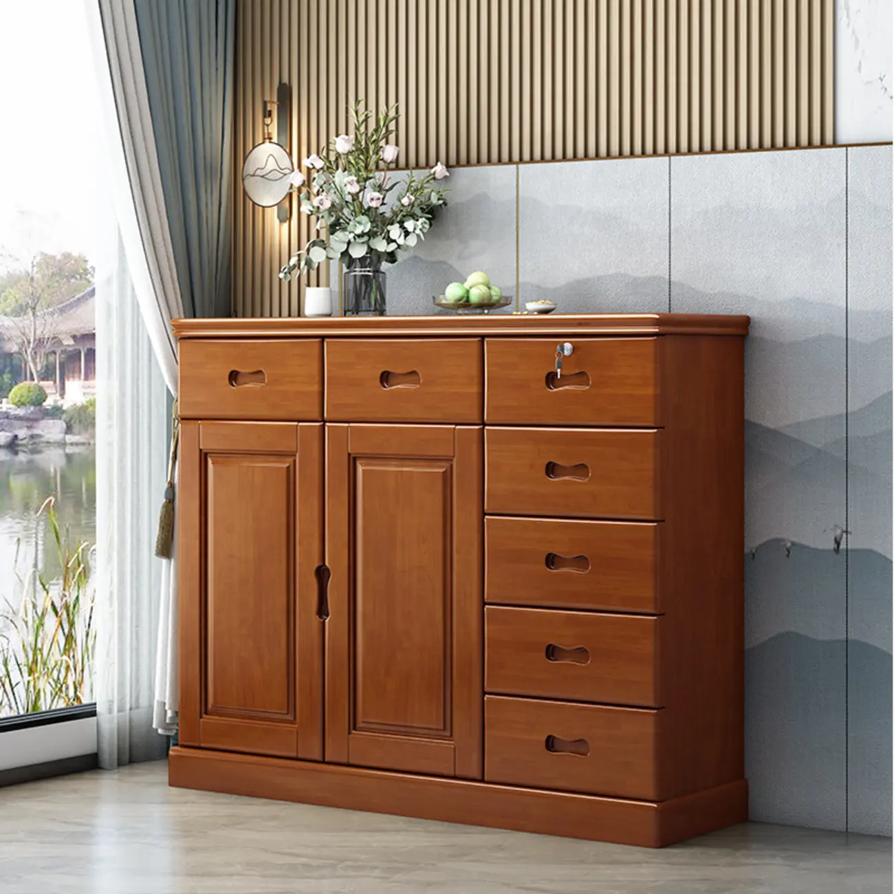 Modern Versatile Grey Wooden Cabinet for Home Storage Image - 23 | homeyfad