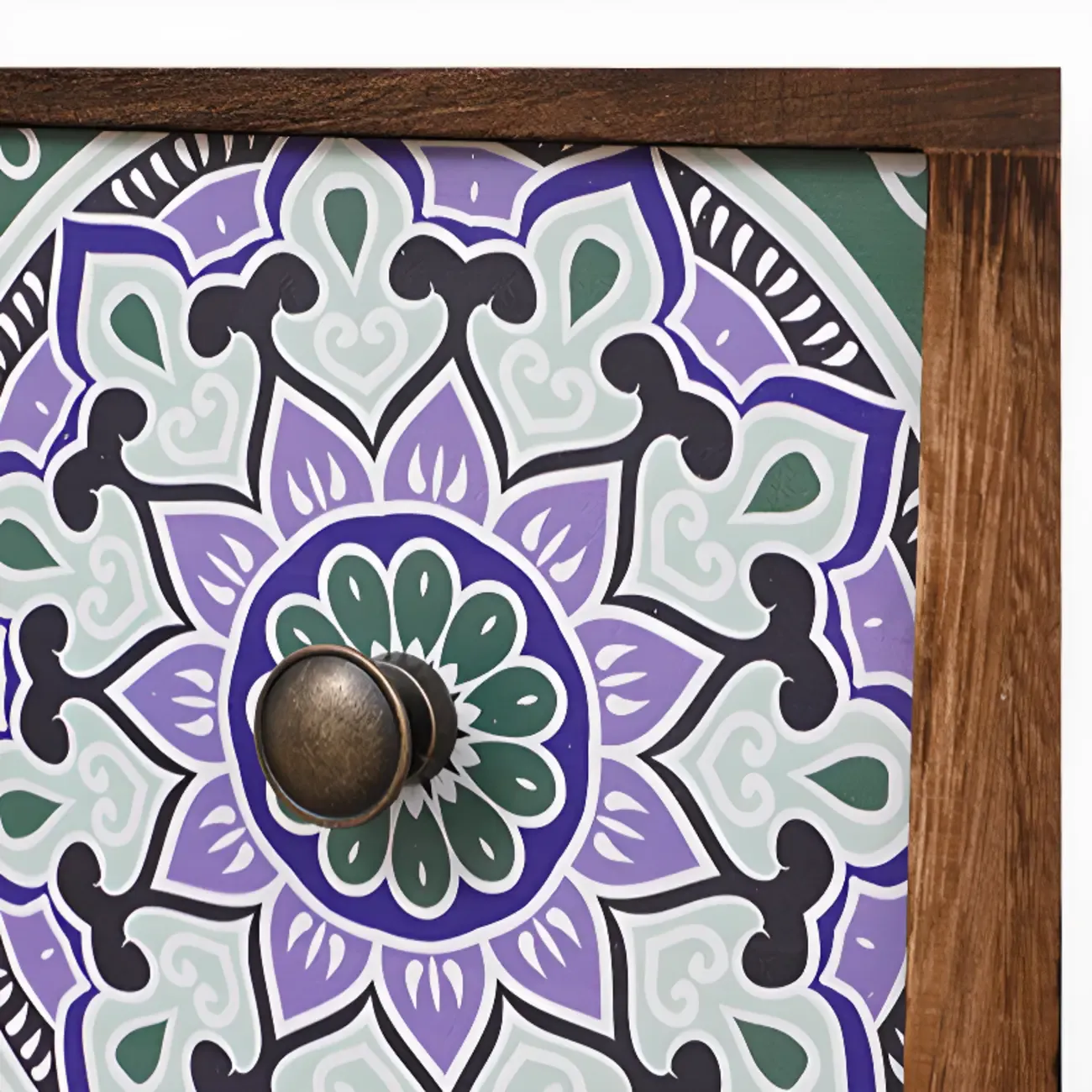 Mid-Century Modern Cabinet with Decorative patterns for Home Image - 22