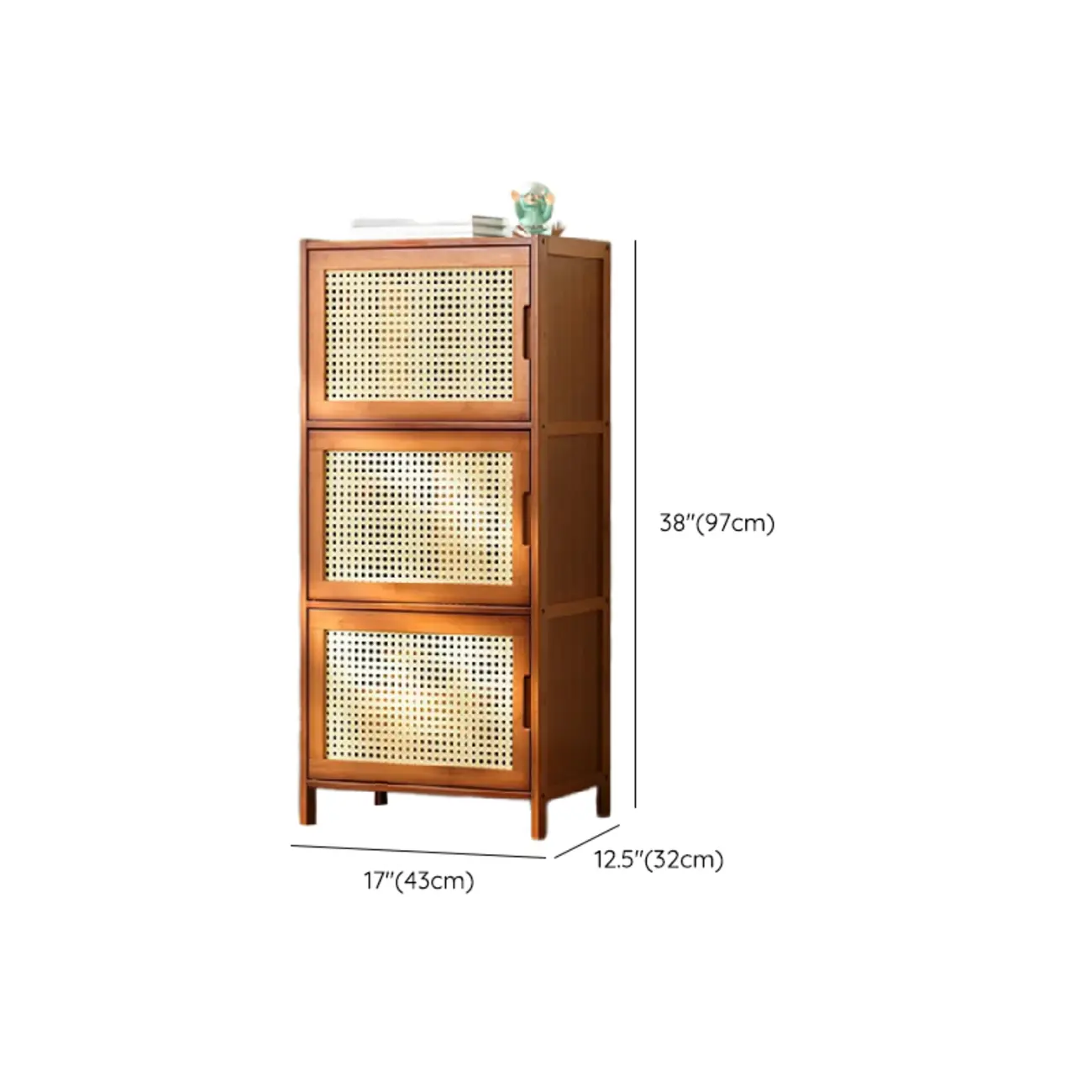 Wooden Bamboo Brown Storage Cabinets with Squared Legs Image - 27 | homeyfad