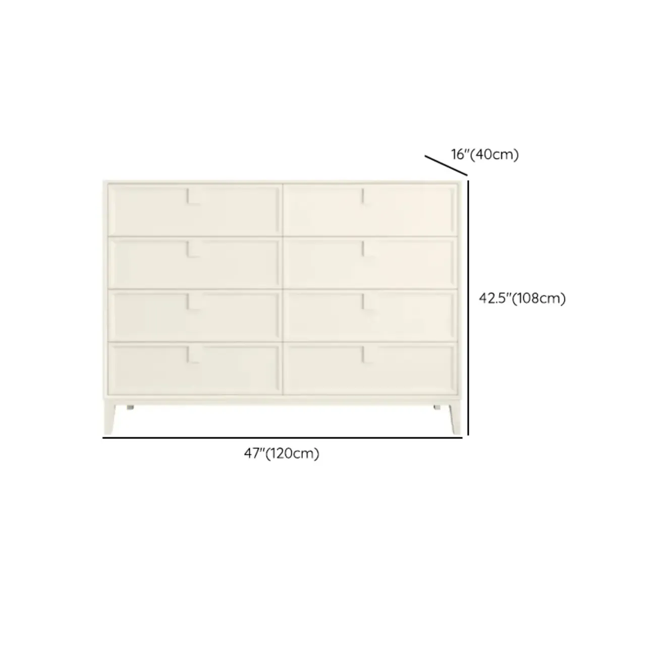 Modern White Bedroom Accent Cabinet with Multi-Size Options Image - 17