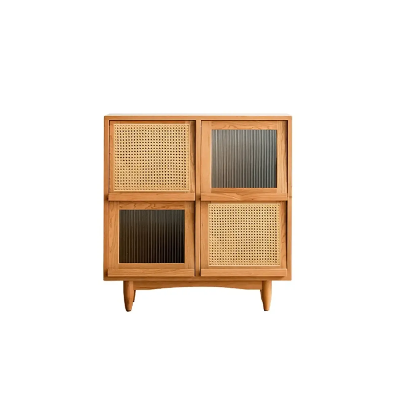 Standard Wooden Book Cabinet for Home, Natural Finish Image - 7