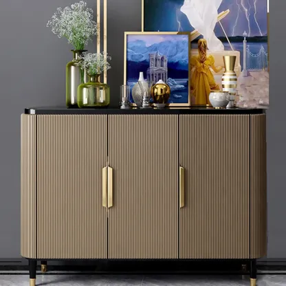 35.5" Glam Wooden Accent Cabinet for Living Room Decor Image - 3