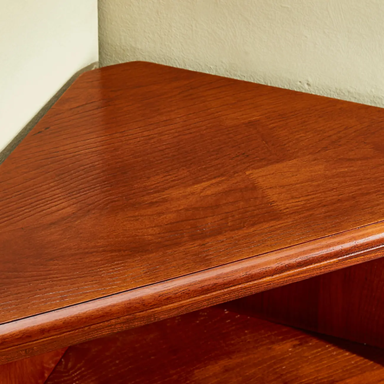 Classic Storage Corner Cabinet with Glass Doors & Shelf Image - 9 | homeyfad