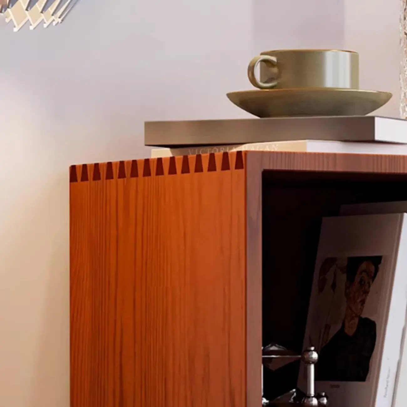 Wooden Free-Standing Accent Cabinet with Standard Length Image - 7 | homeyfad