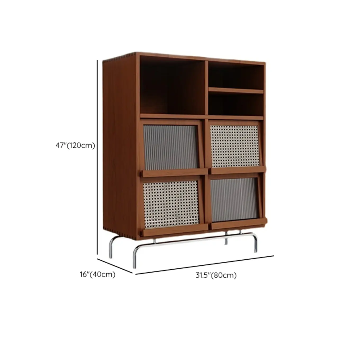 Wooden Free-Standing Accent Cabinet with Standard Length #size | homeyfad