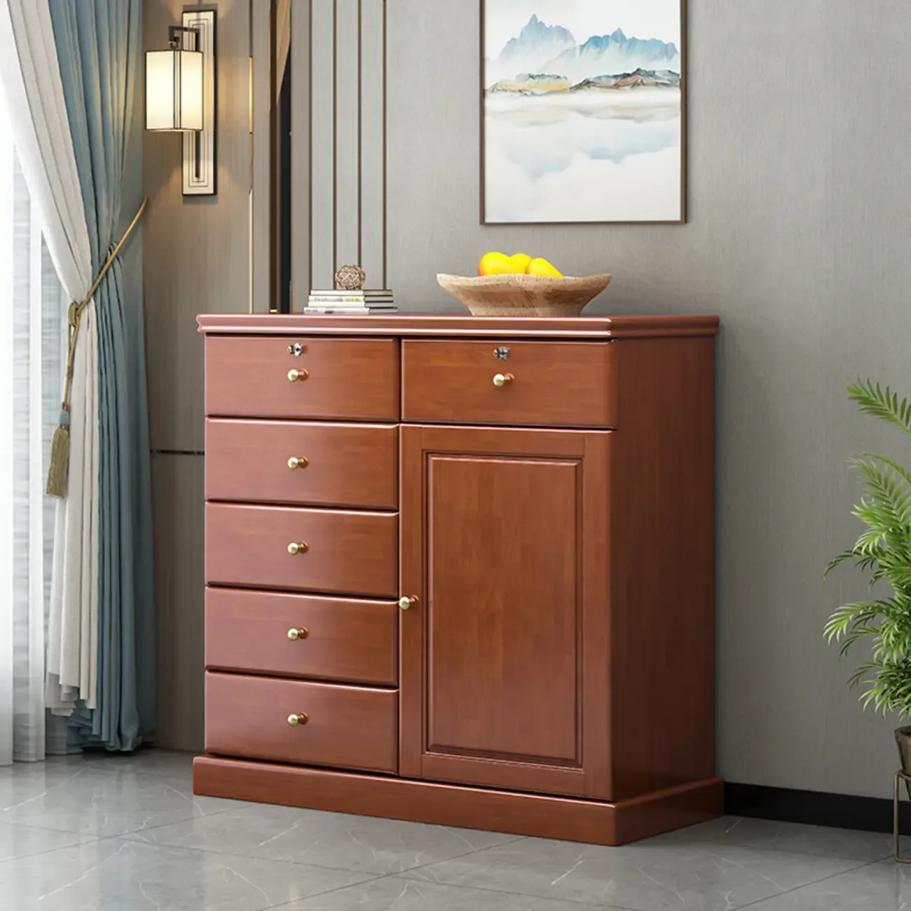 Modern Versatile Grey Wooden Cabinet for Home Storage Image - 29