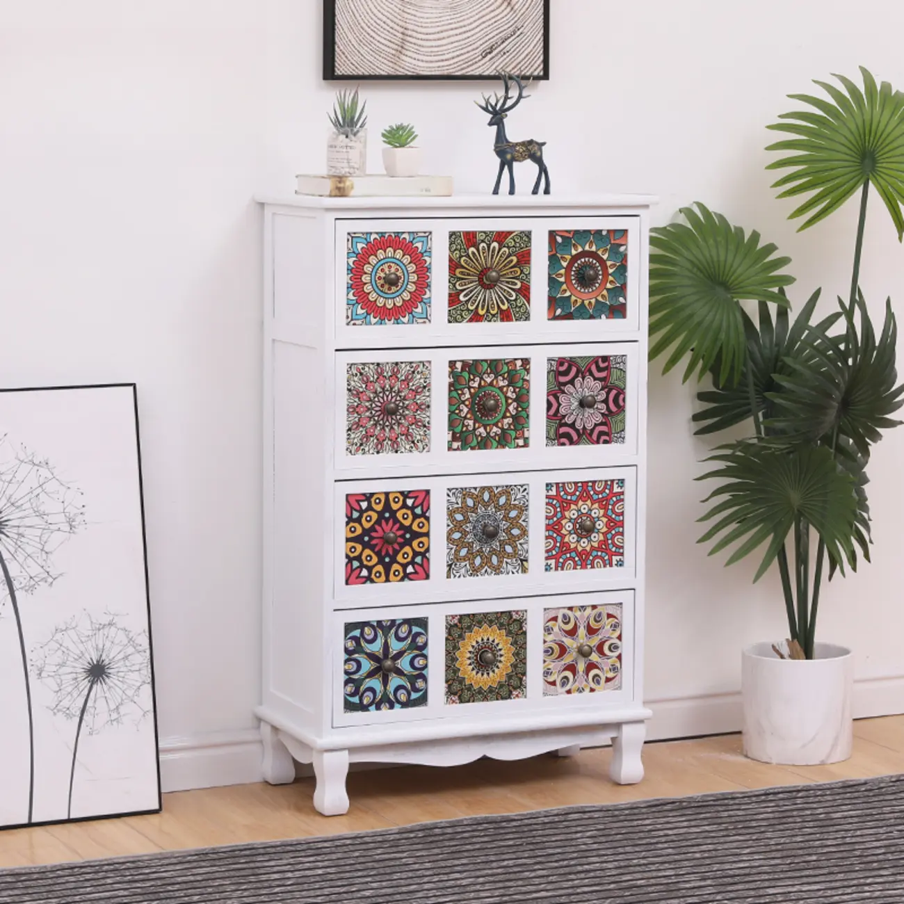 Mid-Century Modern Cabinet with Decorative patterns for Home Image - 28 | homeyfad