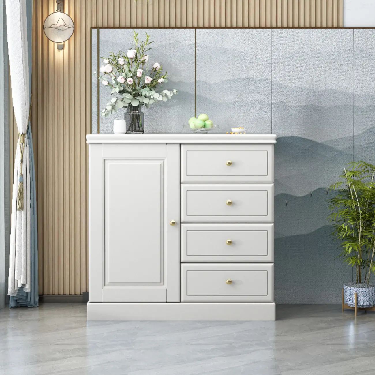 Modern Versatile Grey Wooden Cabinet for Home Storage Image - 31 | homeyfad