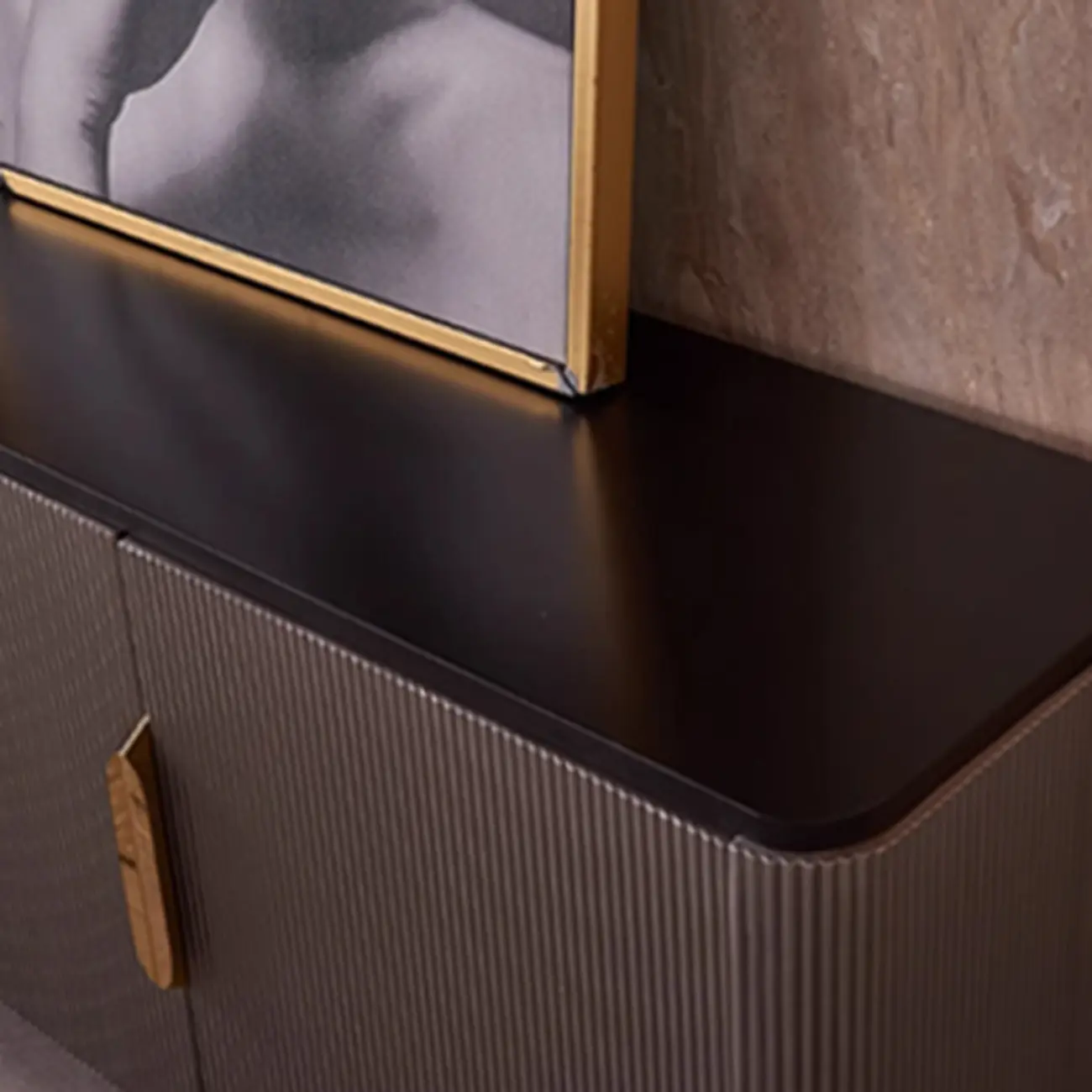 35.5" Glam Wooden Accent Cabinet for Living Room Decor Image - 9 | homeyfad