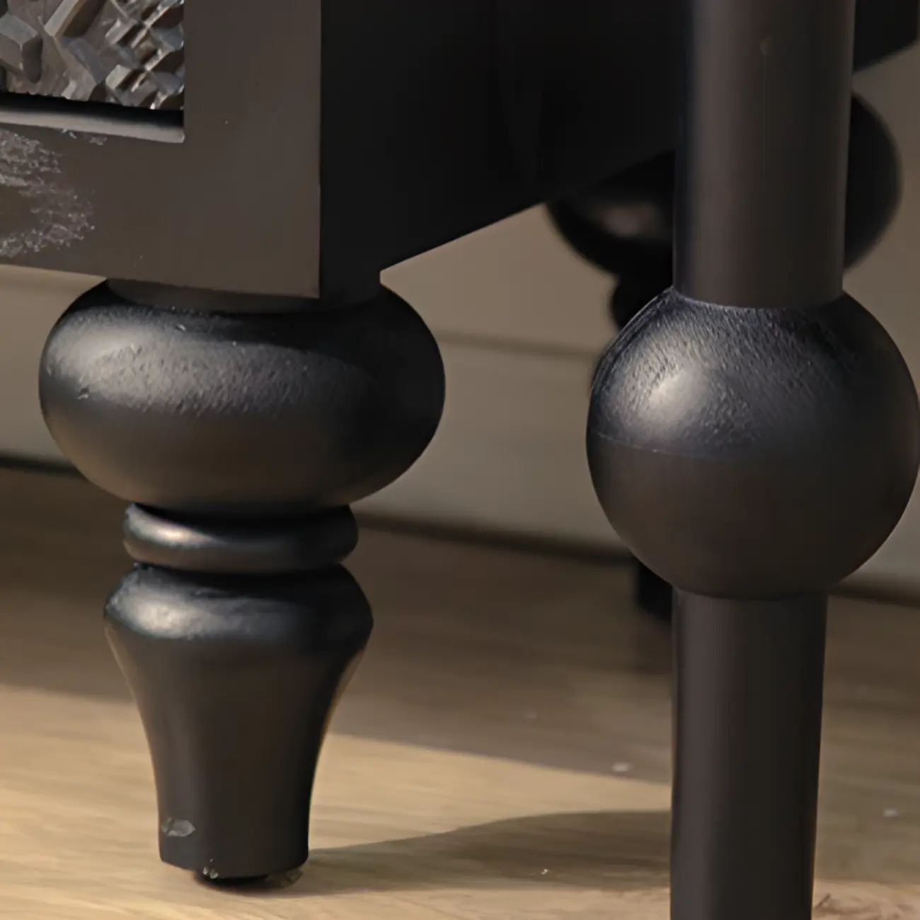 Mid-Century Wood Carved Cabinet for Living Room Decor Image - 12 | homeyfad