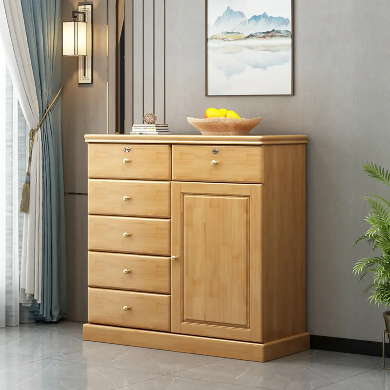 Modern Versatile Grey Wooden Cabinet for Home Storage Image - 33