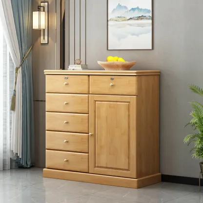 Modern Versatile Grey Wooden Cabinet for Home Storage Image - 33