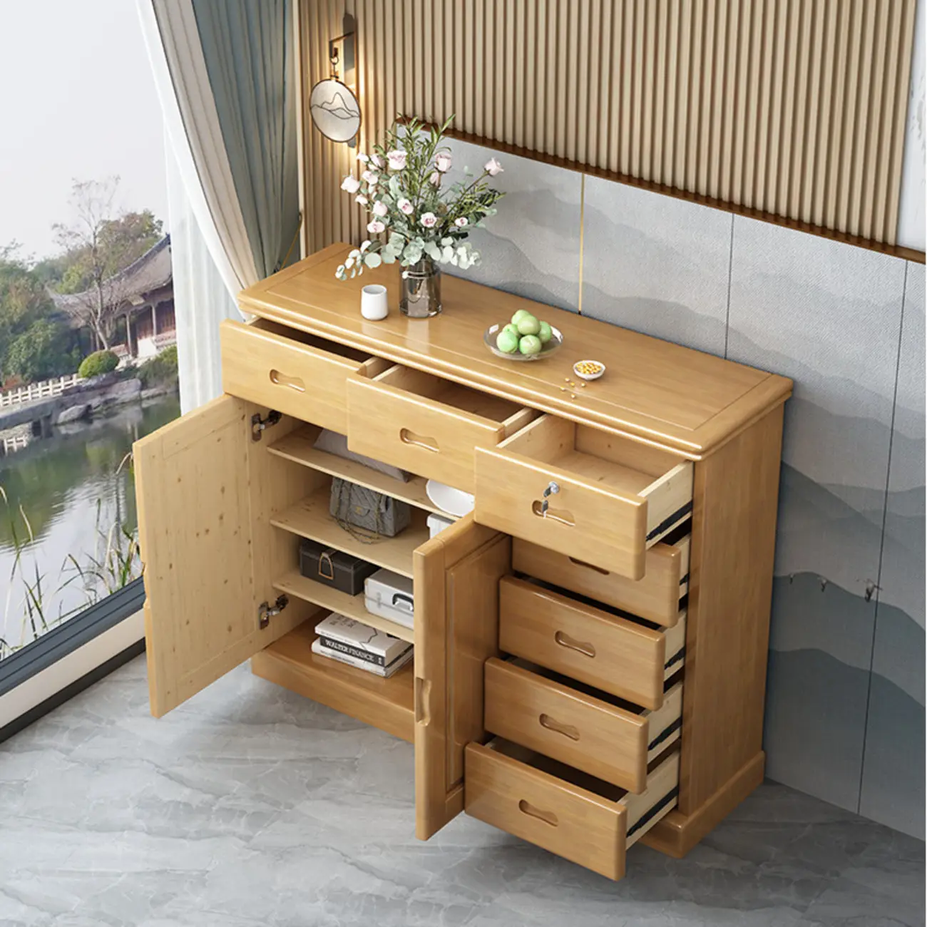 Modern Versatile Grey Wooden Cabinet for Home Storage Image - 34 | homeyfad