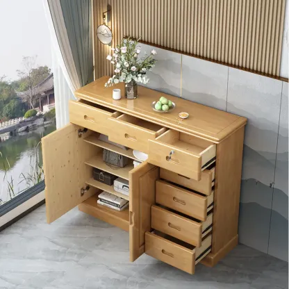 Modern Versatile Grey Wooden Cabinet for Home Storage Image - 34