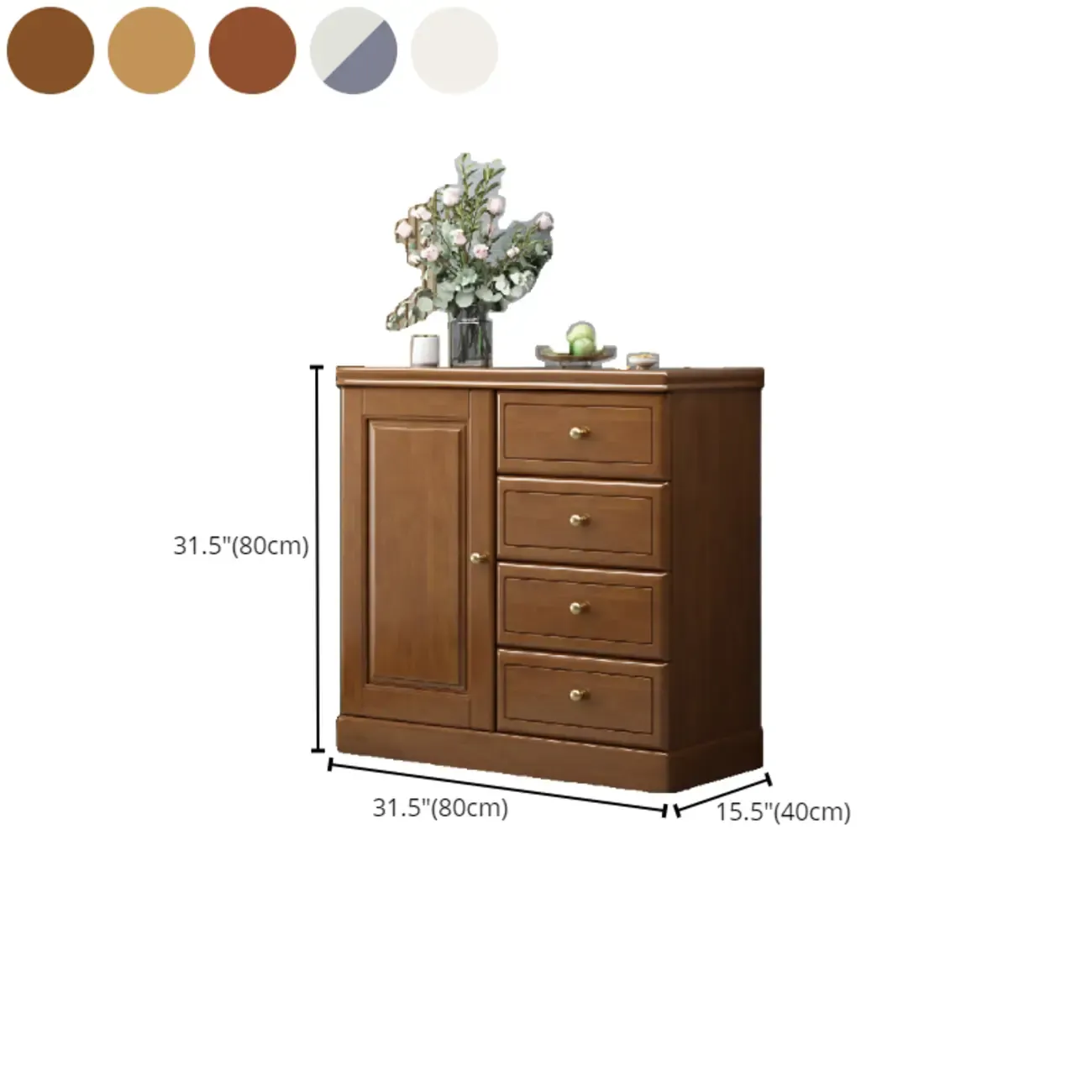 Modern Versatile Grey Wooden Cabinet for Home Storage #size